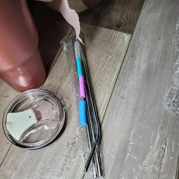 NWT MUTNITT 30oz Double Wall Stainless Steel Tumbler, Straws, Lids & Cleaner Set - Picture 14 of 16